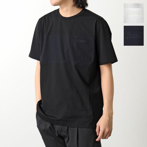ヘルノ] Uネック半袖Tシャツ JG00002UL 52000 93000 ブラック 50