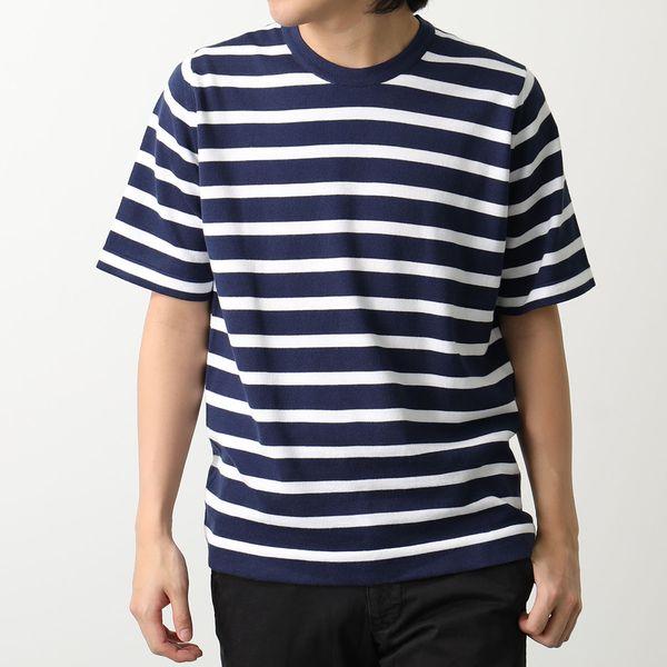 英国製 JOHN SMEDLEY ボーダー ニットTシャツ M JOHN SMEDLEY ジョン