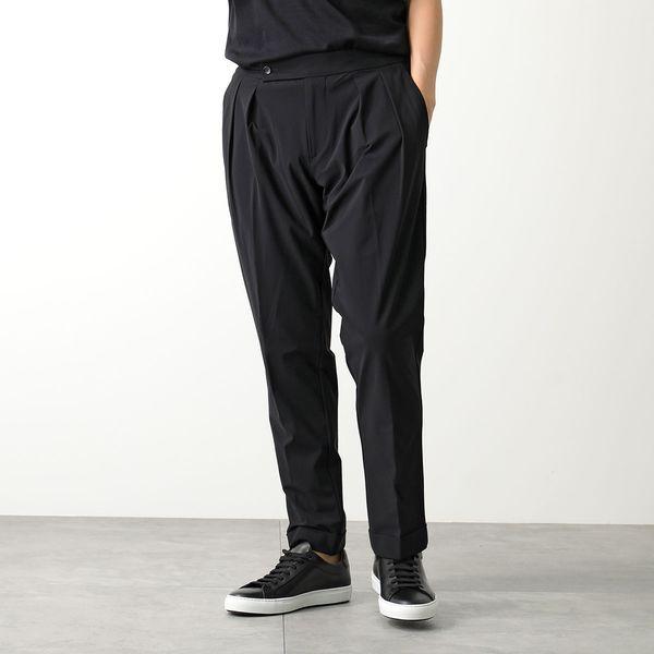 【新品未使用】ベルウィッチ スコッチ　2プリーツテーパードパンツ ブラック44 BERWICH - 【新品未使用】ベルウィッチ スコッチ 2プリーツテーパード