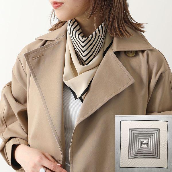 TOTEME Toteme トーテム スカーフ CENTERED MONOGRAM SILK 211 TOTEME Toteme トーテム スカーフ CENTERED MONOGRAM SILK 211