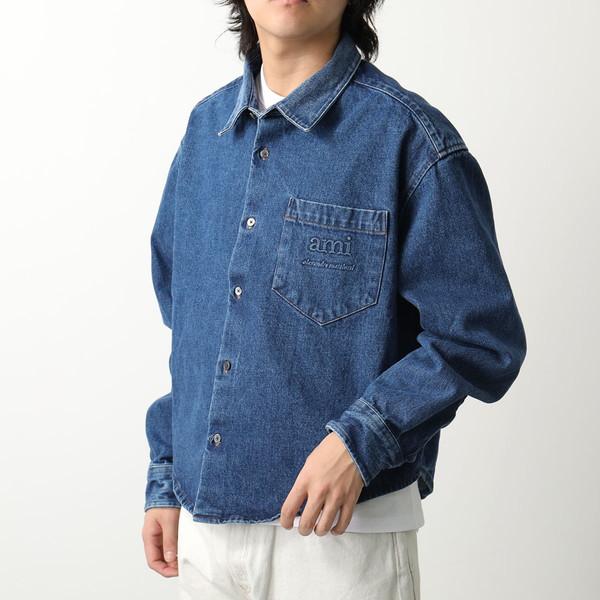 ami paris アミパリス デニム シャツ HSH136.DE0025 メンズ 長袖 ami paris アミパリス デニム シャツ HSH136.DE0025 メンズ 長袖