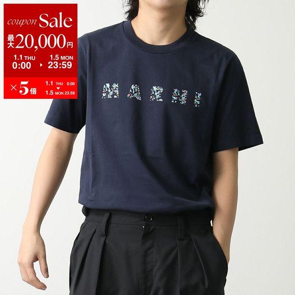 お値下げ中　Marni マルニ　ネイビー 刺繍　Tシャツ MARNI（マルニ） Tシャツ HUMU0198PQ USCW21 メンズ 半袖 カットソー