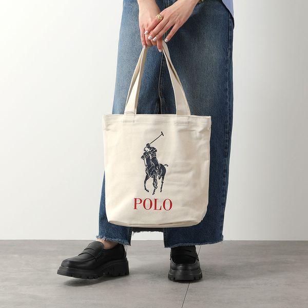 Polo Ralph Lauren トートバッグ ホワイト/ネイビー ポロラルフローレン トートバッグ ホワイト/ネイビー - メルカリ