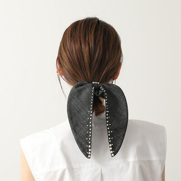 ALEXANDRE DE PARIS アレクサンドルドゥパリデニムヘアゴム ポニー｜ALEXANDRE DE PARIS（アレクサンドル ドゥ パリ）