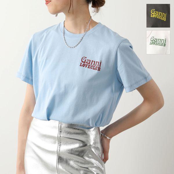 GANNI（ガニー） 半袖 Tシャツ Thin Jersey Loveclub Relaxed T-shirt