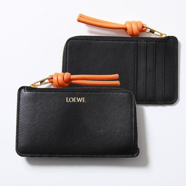 未使用級✨付属完備✨LOEWE ケース ラウンドジップ ノット レザー 黒 LOEWE（ロエベ） フラグメントケース KNOT COIN CARDHOLDER ノット