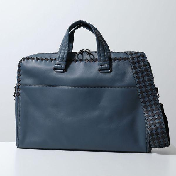 ボッテガヴェネタ　2way ビジネスバッグ　イントレチャート　ブリーフケース　紺 BOTTEGA VENETA - ボッテガヴェネタ 2way ビジネスバッグ イントレ