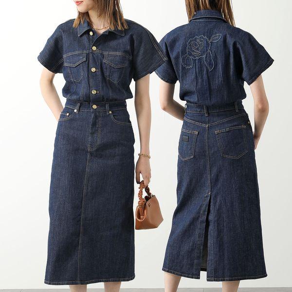 GANNI ワンピース GANNI（ガニー） ワンピース Cotton Poplin String Midi Dress F9130