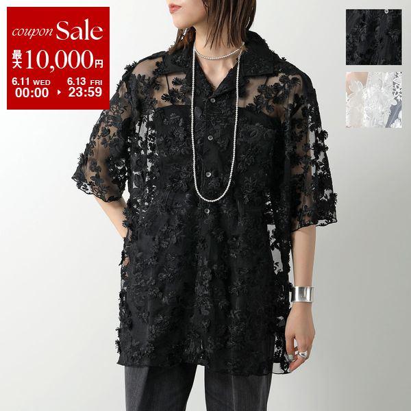 PROVOKE プロヴォーク 半袖 シャツ tulle lace big shirt PV PROVOKE プロヴォーク 半袖 シャツ tulle lace big shirt PV
