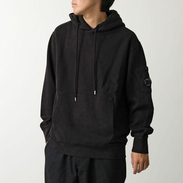 C.P. Company オリーブグリーン パーカー DIAGONAL RAISED FLEECE MIXED FULL ZIP HOODED SWEAT ELMWOOD GREEN