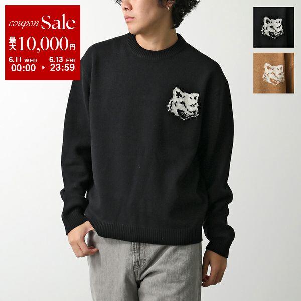 MAISON KITSUNE メゾンキツネ セーター FOX HEAD INTARSIA MAISON KITSUNE メゾンキツネ セーター FOX HEAD INTARSIA