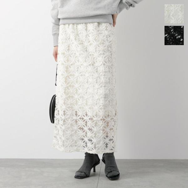 アナナ　スカート anana（アナナ） スカート a81-042 レディース 花柄 刺繍 レース