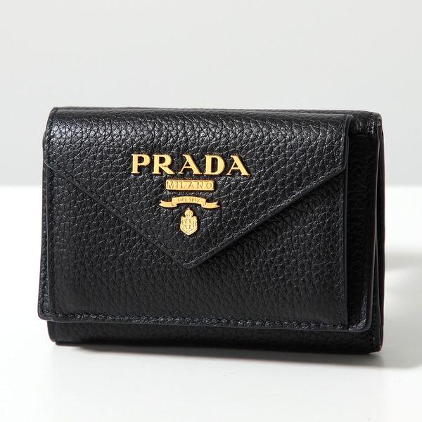 PRADA プラダ 三つ折り財布 1MH021 2E3A レディース レザー ミニ PRADA プラダ 三つ折り財布 1MH021 2E3A レディース レザー ミニ