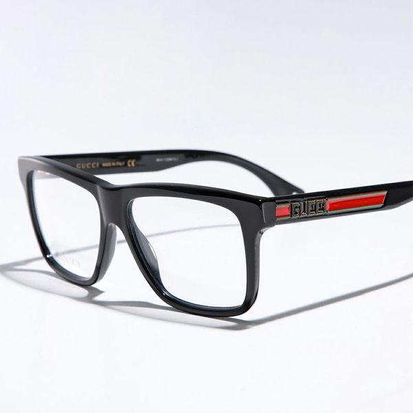 GUCCI（グッチ） メガネ GG0464O レディース ウェリントン型 黒縁