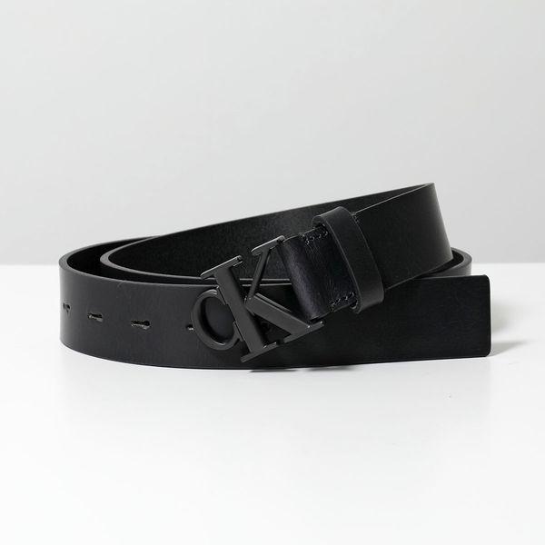 【USA輸入】カルバンクライン　ベルト　レディース　黒　本革　CKロゴ Calvin Klein（カルバン・クライン） ベルト 「Calvin Klein/カルバン