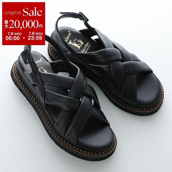 Luca Grossi ルカグロッシ　バックストラップレザー 厚底サンダル　37 Luca Grossi（ルカグロッシ） サンダル H760S MONTE レディース レザー