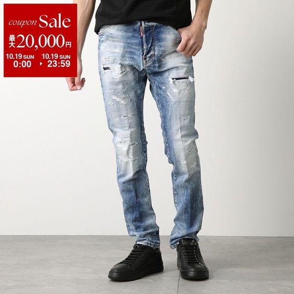 DSQUARED2 スリムフィットデニム 48 ライトブルー DSQUARED2 ディースクエアード ジーンズ Light Scarface Wash