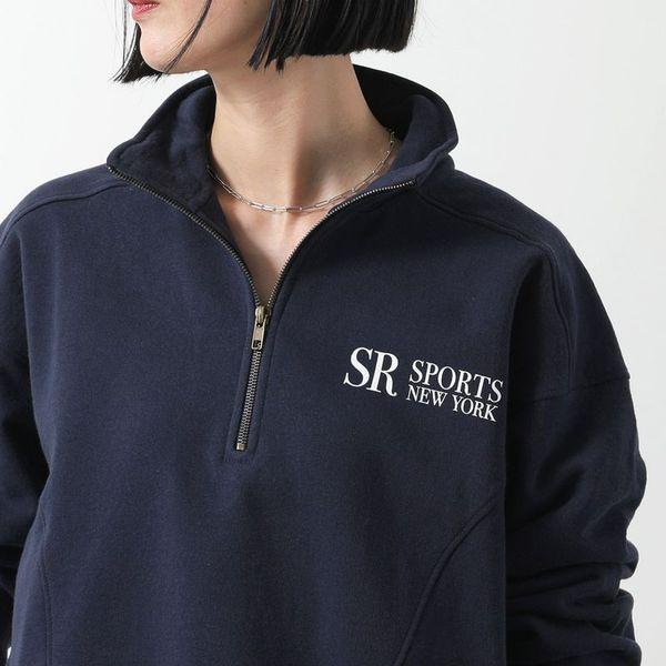 え*ん様 L'Appartement / SPORTY&RICH ハーフジップ SPORTY&RICH スポーティアンドリッチ トレーナー QZAW235 レディース