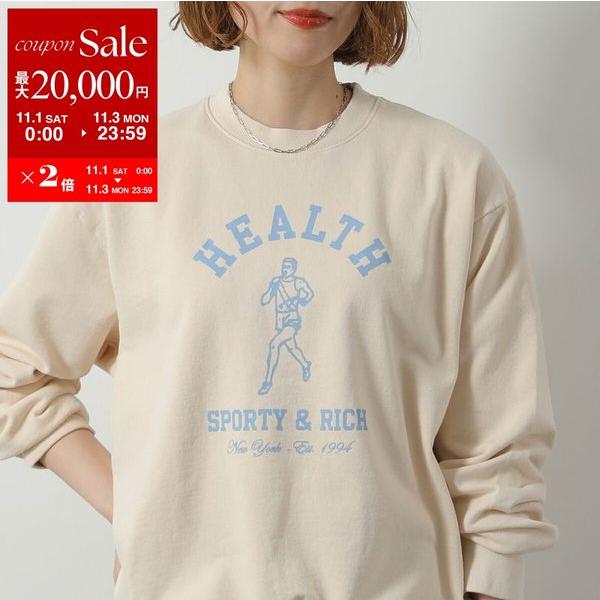 Sporty & Rich ニューヘルス クルーネック スウェット トレーナー SPORTY&RICH SPORTY＆RICH スポーティアンドリッチ トレーナー