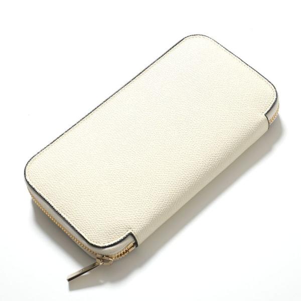 VALEXTRA ヴァレクストラ 長財布 ラウンドジップウォレット SGZA0016028LOCWZ99 ホワイト カーフレザー ユニセックス ゴールド金具 新古未使用展示品【本物保証】 s-musee_370326255