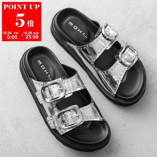 美品 モヒ ノーリズ バックルスエードサンダル 36 23 23.5 MOHI