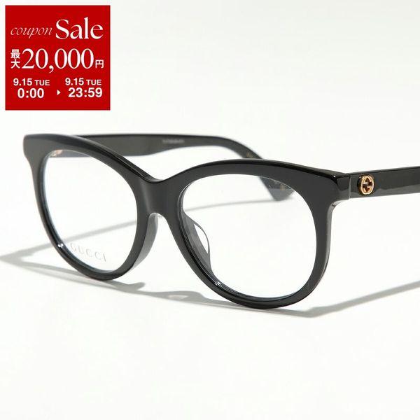 GUCCI グッチ メガネ GG0167OA メンズ バタフライ型 アジアンフィット セルフレーム フルリム めがね 眼鏡 001/Black-BlackTransparent