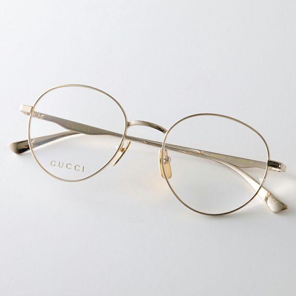 GUCCI（グッチ） メガネ GG0337O メンズ ボストン型 メタルフレーム 細