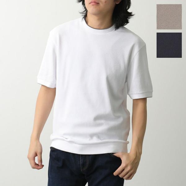 ヘルノHERNO /コットン編みジャージー半袖カットソー/48/トープ ヘルノ HERNO ニットTシャツ メンズ 半袖ニットソー ワッフル編み