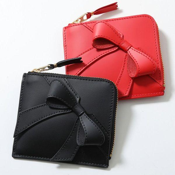 コムデギャルソン COMME DES GARCONS ケース L字財布 COMME des GARCONS L字型 ZIPウォレット Reversed Hem ブラック
