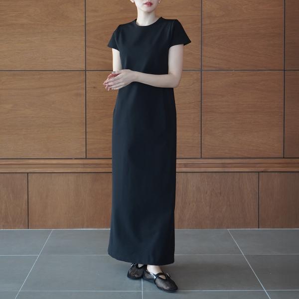 ワンピース TWILL CAP SLEEVE I LINE DRESS s-musee_370426058