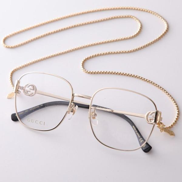 GUCCI（グッチ） メガネ GG1209O レディース ウェリントン型 メタル