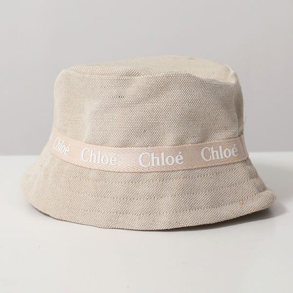 Chloé ベージュ バケットハット 今期新作帽子 Chloe（クロエ） 25SSモデル ロゴリボン バケットハット CHLOE KID'S