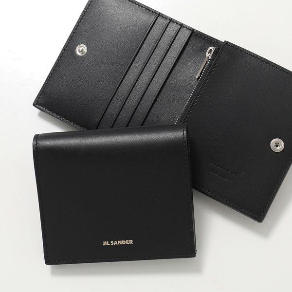 JIL SANDER ブラックレザー二つ折り財布 ZIP POCKET WALLET 二つ折り財布 レザー ブラック ジルサンダー – RECLO