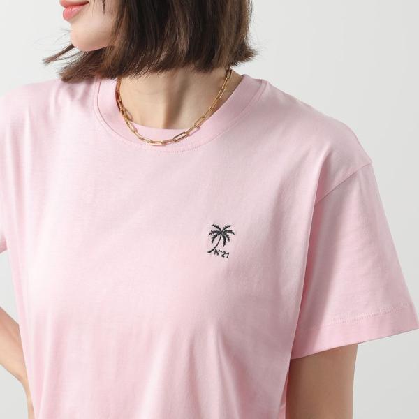 美品　N°21 ヌメロヴェントゥーノ お花のレース付きTシャツ N°21（ヌメロヴェントゥーノ） ブラウス G132 4812 レディース