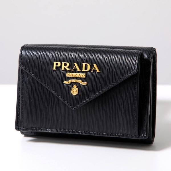 PRADA（プラダ） 三つ折り財布 1MH021 2B6P レディース メタルロゴ