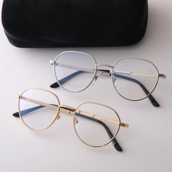 GUCCI（グッチ） メガネ GG1458O メンズ ボストン型 メタルフレーム 細