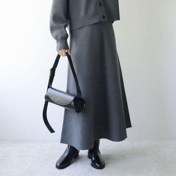 MICA&DEAL マイカ＆ディール ニットスカート halfmilan flare sk