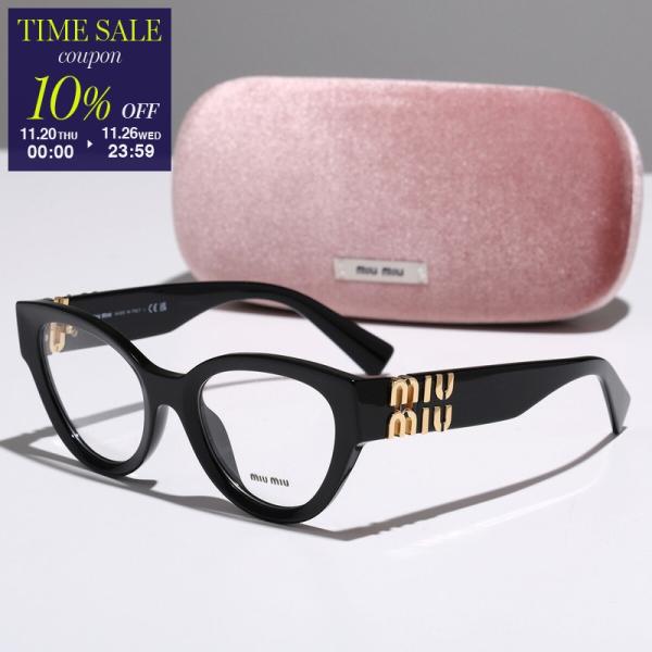 Miu Miu ファッションメガネ　伊達メガネ　サングラス miu MIUMIU ミュウミュウ メガネ VMU 01V キャットアイ型 セル