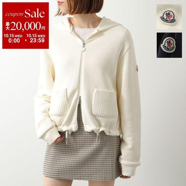 【週末限定】MONCLER モンクレール　サイズŁ　アイボリー　パーカー MONCLER モンクレール パーカー レディース ボア ロゴ フリース