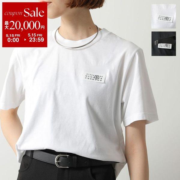 エムエムシックス MM6 テープドラベル 半袖Tシャツ 衣料品 トップス コットン レディース ブラック系 S62GD0210M20115100L 【新品】 MM6 エムエムシックス メゾンマルジェラ Tシャツ S62GD0210 M20115