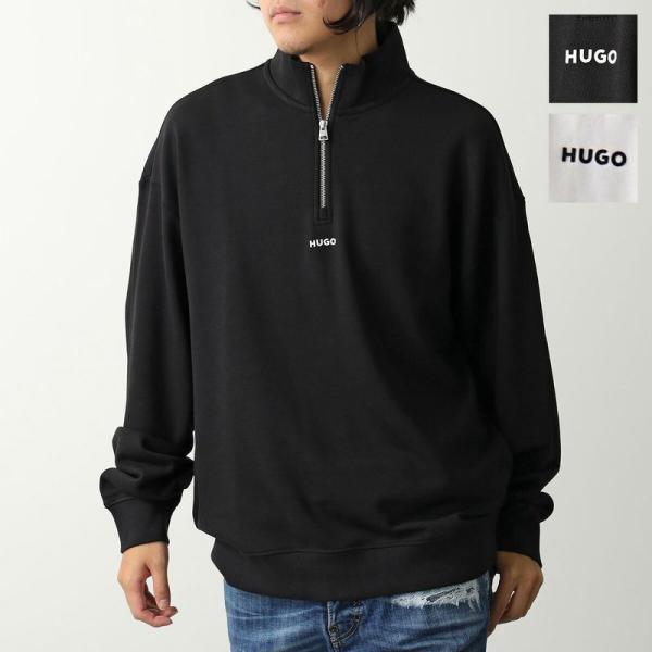 HUGO BOSS RED ヒューゴボス スウェットシャツ Durty244 50525881 メンズ 長袖 トレーナー コットンテリー ロゴ リラックスフィット スタンドカラー