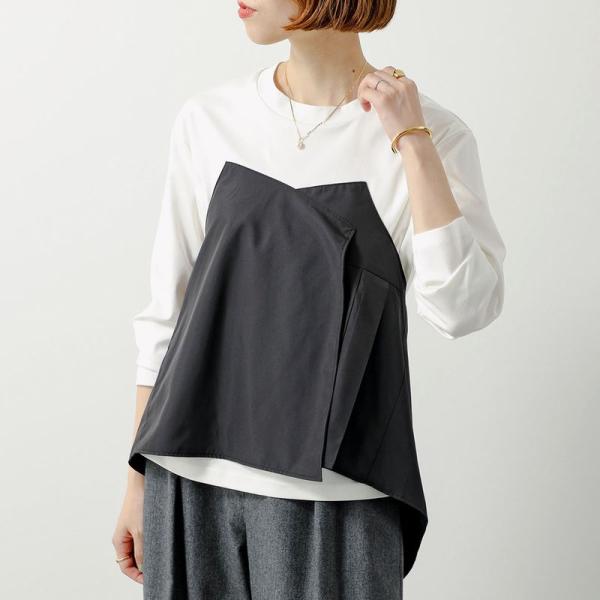 UN-SOPHIE アンソフィー 長袖 カットソー BUSTIER DOCKING L/S Tops 