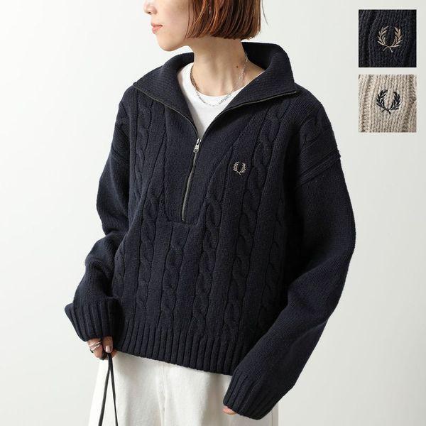 FRED PERRY フレッドペリー ニット HALF ZIP CABLE KNIT JUMPER