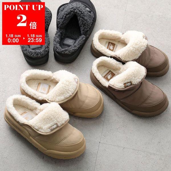 newbalance puflee ベージュ 25cm ボアサンダル New Balance ニューバランス ミュール ボア サンダル (New Balance