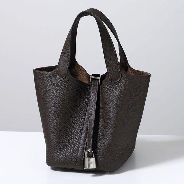 【新品未使用】HERMES ピコタンロック PMサイズ　エベンヌ　K刻印 エルメス ピコタンロック PM エベンヌ トリヨンクレマンス シルバー