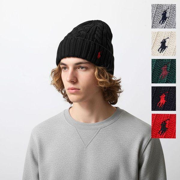 Polo Ralph Lauren ポロラルフローレン ニット帽 PC1432 メンズ ビーニー ニットキャップ ポニー刺繍 ケーブル リブ 帽子 カラー6色 /【2025年秋冬新作】