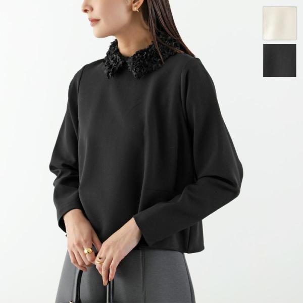 Y アナナ anana パール ブラウス シャツ トップス ノースリーブ anana（アナナ） ブラウス a59-046 レディース 2way 花びらフリル 襟