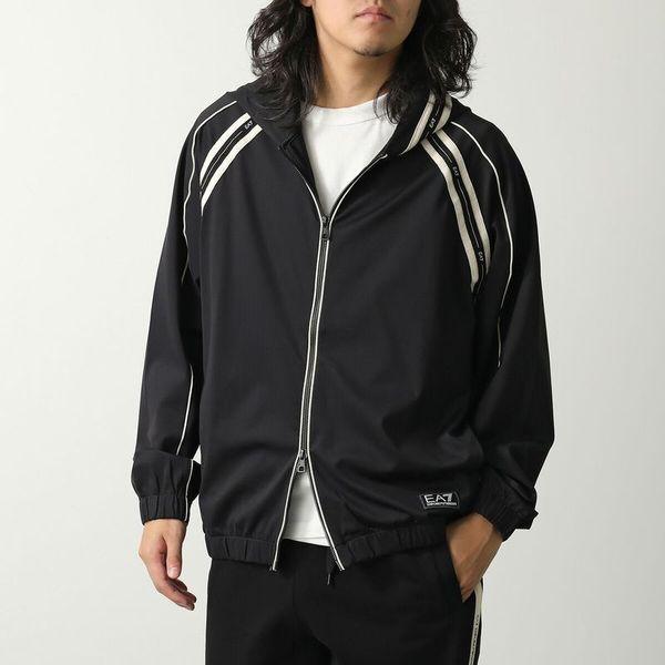 美品　エンポリオアルマーニ　　EA７　パーカー　ジャケット　メンズ　エコレザーM EA7 EMPORIO ARMANI エアセッテ エンポリオアルマーニ パーカー