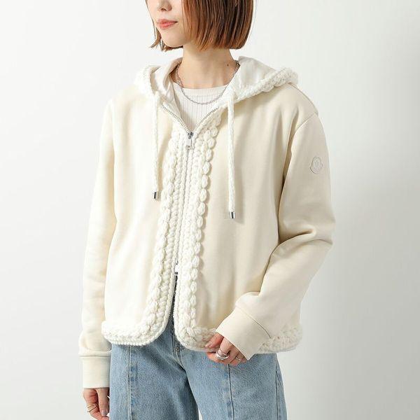 【MONCLER 】　未使用　フリルデザインジップカーディガン M MONCLER モンクレール カーディガン MAGRIA APERTA CON ZIP 8G00026