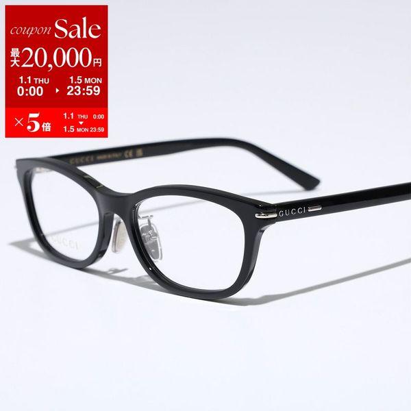 GUCCI グッチ メガネ GG2003OJ メンズ ウェリントン型 スクエア型 セルフレーム フルリム クリングスタイプ めがね 眼鏡 ロゴ アジアンフィット 001/BLACK-TRANSPARENT レンズ幅 53 アイウェア 伊達メ...